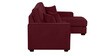 Hugo Fabric LHS Sectional Sofa (2 + Lounger) In Garnet Red Colour