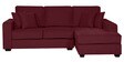 Hugo Fabric LHS Sectional Sofa (2 + Lounger) In Garnet Red Colour