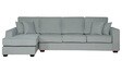 Hugo Fabric RHS Sectional Sofa (3 + Lounger) in Ash Grey Colour
