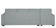 Hugo Fabric RHS Sectional Sofa (3 + Lounger) in Ash Grey Colour