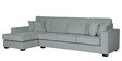 Hugo Fabric RHS Sectional Sofa (3 + Lounger) in Ash Grey Colour