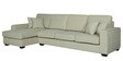 Hugo Fabric RHS Sectional Sofa (3 + Lounger) in Beige Colour