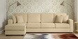 Hugo Fabric RHS Sectional Sofa (3 + Lounger) in Beige Colour