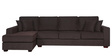 Hugo Fabric RHS Sectional Sofa (3 + Lounger) in Chestnut Brown Colour