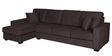 Hugo Fabric RHS Sectional Sofa (3 + Lounger) in Chestnut Brown Colour