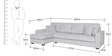 Hugo Fabric RHS Sectional Sofa (3 + Lounger) in Sandy Brown Colour