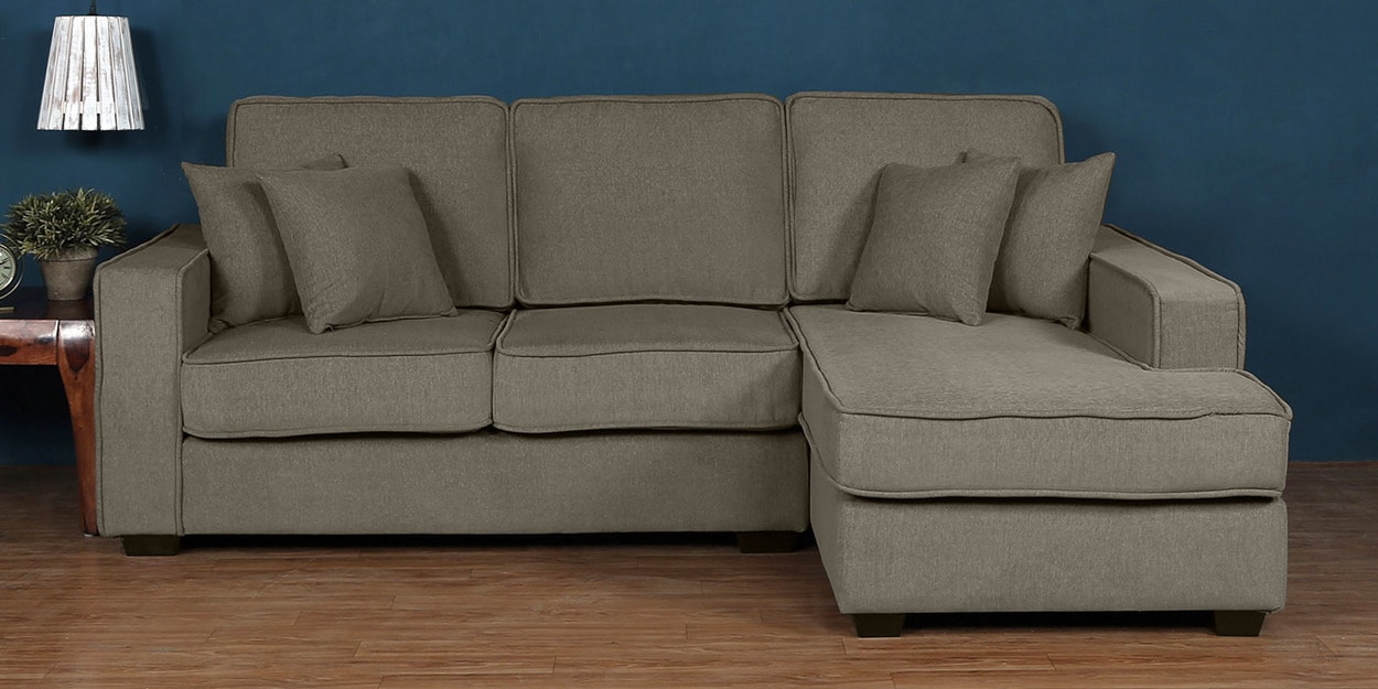 Buy Hugo Fabric LHS 2 Seater Sectional Sofa In Sandy Brown Colour at 4 OFF by Woodsworth from