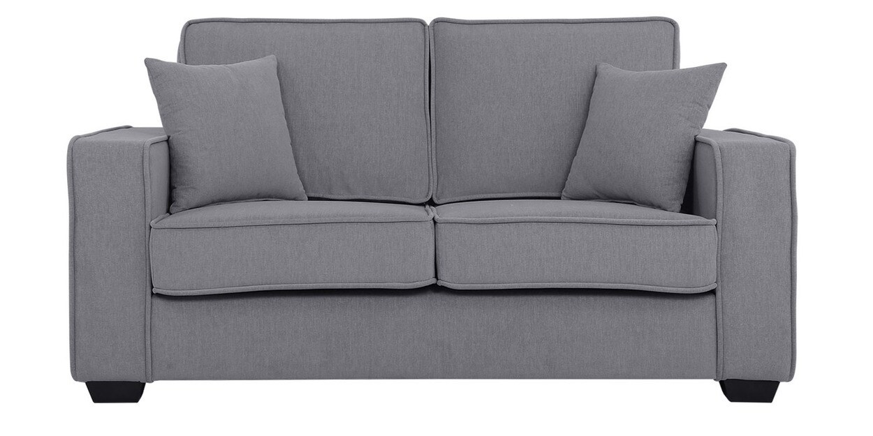 Buy Hugo Fabric 2 Seater Sofa In Ash Grey Colour By Woodsworth Online ...