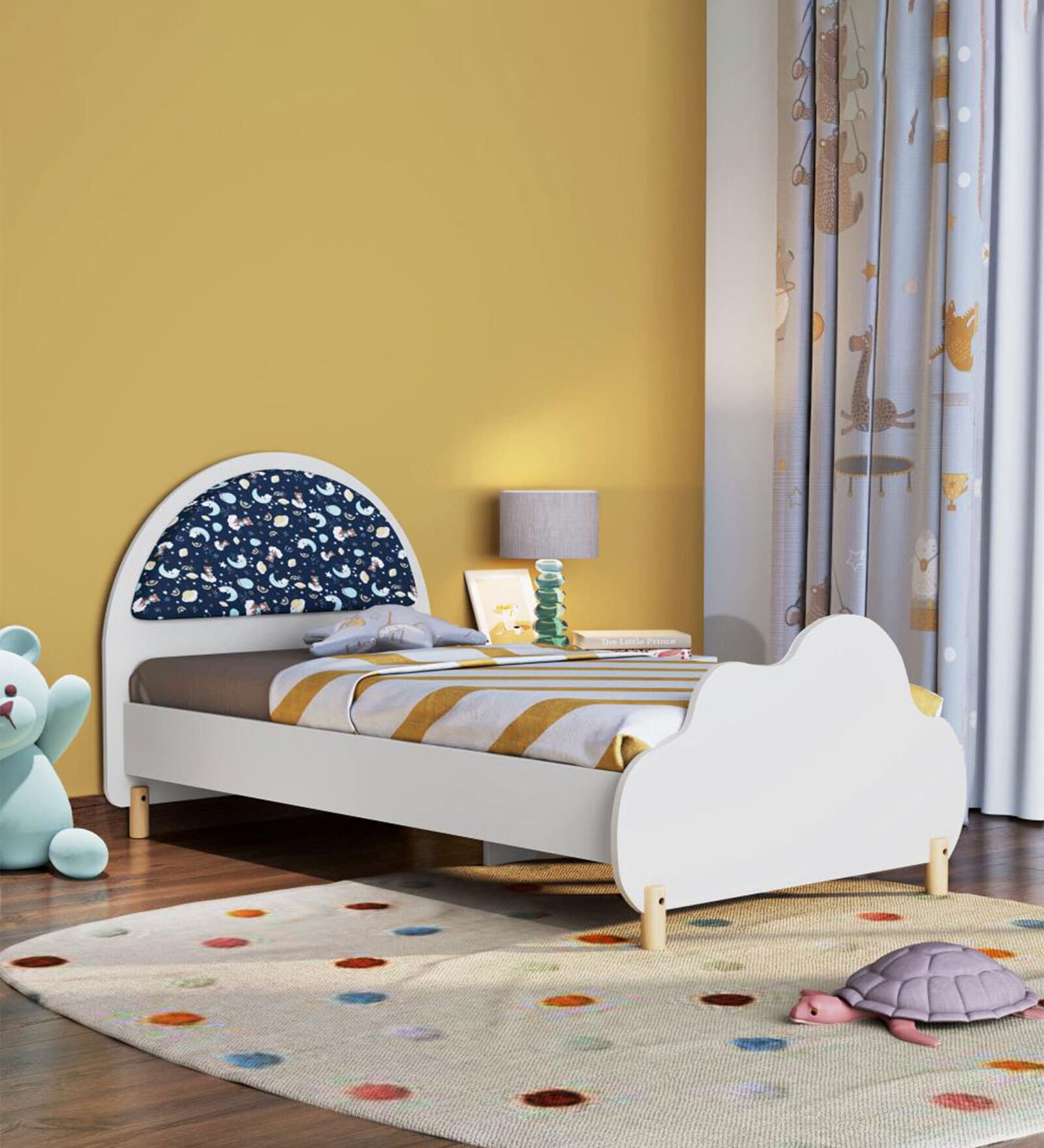 Hues Single Bed In Blue Finish