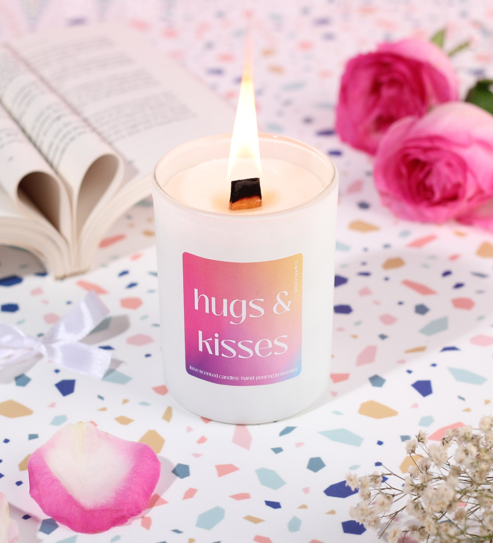 Buy Hugs Kisses White Soy Wax Scented Candle at 100 OFF by Sosa Candles Pepperfry