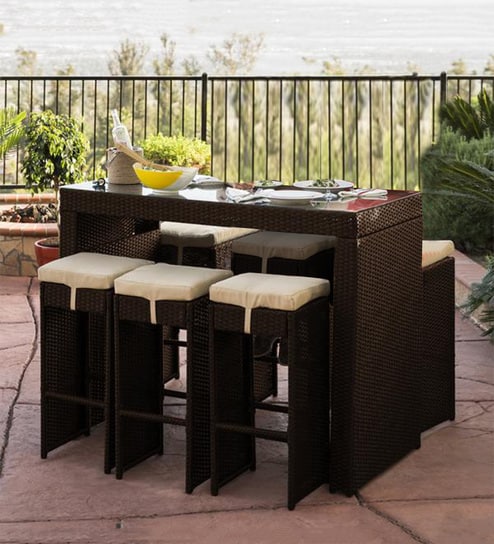 Buy Hudson 6 Seater Outdoor Bar Set By Carry Bird Online Bar