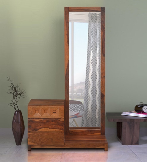 Buy Hulk Dresser With Mirror In Walnut Finish By Home Online