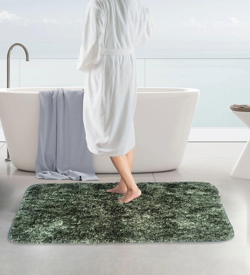 Hunter Green Microfiber 18x30 Inches Super Soft Bath Mat