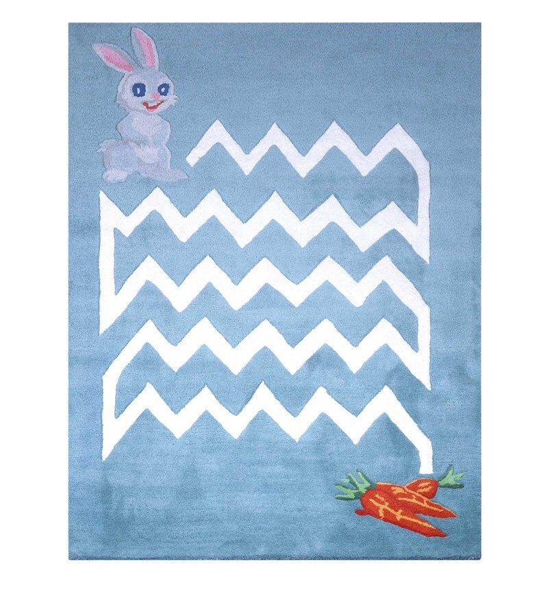 Buy Hungry Bunny Carpet in Multicolour by PEQURA Online Kids Carpets
