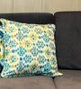 Huatay And Aqua Printed 16 X 16 Inches Cushion Cover Huatay And Aqua Printed 16 X 16 Inches Cushion Cover