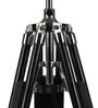 Exemplary Brown Fabric Shade Night Lamp With Metal & Wood Base