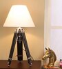 Hubble Tripod Table Lamp (Cotton White Conical Shade )