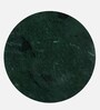 Hucko Metal Coffee Table in Black Finish with Green Marble Top