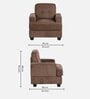 Harry Fabric 1 Seater Sofa in Brown Color