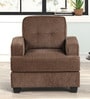 By Royaloak Hudson Fabric 1 Seater Sofa in Brown Colour