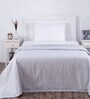Hues Rustic Clash Grey Print Single Bed Cover