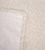 Beige Abstract 300 TC Cotton and Viscose Double Bed Cover with 2 Pillow Covers