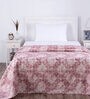 Hues Rustic Clash Red Print Single Bed Cover