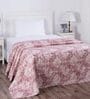 Hues Rustic Clash Red Print Single Bed Cover