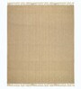 Beige Hugli Cotton Jute Woven Strong 5X7 Ft Carpet With Fringe