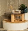 Hugo Coffee Table With Brown Tinted Glass In Oak  Finish