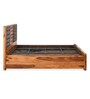 Hulk King Size Bed With Hydraulic Storage in Walnut Finish