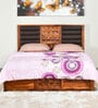 Hulk King Size Bed With Hydraulic Storage in Walnut Finish