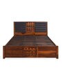 Hulk King Size Bed with Storage in Walnut Finish