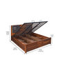 Hulk King Size Bed with Storage in Walnut Finish