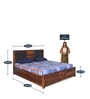 Hulk King Size Bed with Storage in Walnut Finish