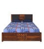 Hulk King Size Bed with Storage in Walnut Finish