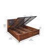 Hulk Queen Size Bed with Storage in Walnut Finish
