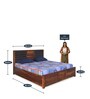 Hulk Queen Size Bed with Storage in Walnut Finish