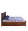 Hulk Queen Size Bed with Storage in Walnut Finish