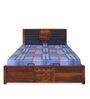 Hulk Queen Size Bed with Storage in Walnut Finish