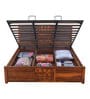 Hulk Queen Size Bed with Storage in Walnut Finish