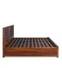 Hulk Queen Size Bed with Storage in Walnut Finish
