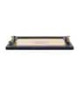 Hunter green dhokra  Multicolor  Glass and Wood  Serving Tray