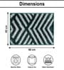 Hunter Green Polyester 16x24 Inches Fluffy Bath Mat