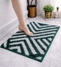 Hunter Green Polyester 16x24 Inches Fluffy Bath Mat