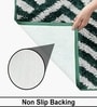 Hunter Green Polyester 16x24 Inches Fluffy Bath Mat