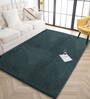 Hunter Green Solid Microfiber 3 X 5 Feet Tufted Carpet