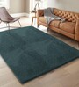 Hunter Green Solid Microfiber 4 X 6 Feet Tufted Carpet