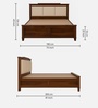 Hurley Solid Sheesham Wood Bed With Hydraulic Storage