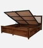 Hurley Solid Sheesham Wood Bed With Hydraulic Storage